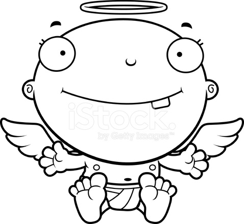 478x440 Cartoon Baby Angel Smiling Stock Vector