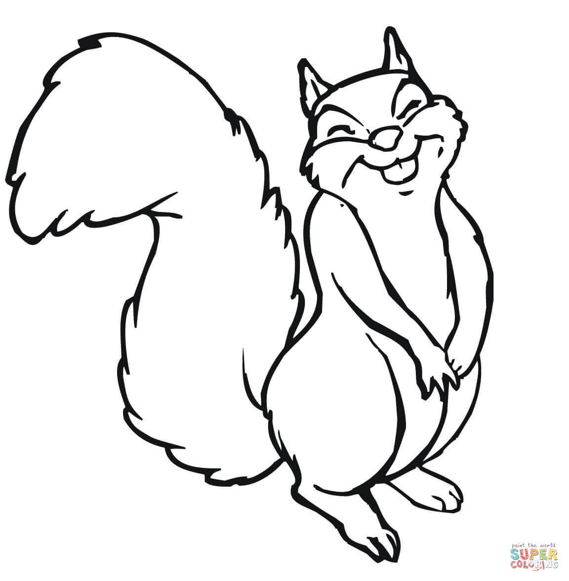 1152x1176 Smiling Squirrel Coloring Page Free Printable Coloring Pages