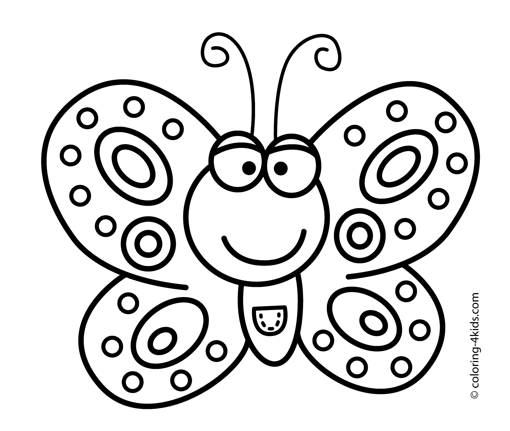1757x1483 Butterfly Drawing Kids Smiling Butterfly Coloring Pages