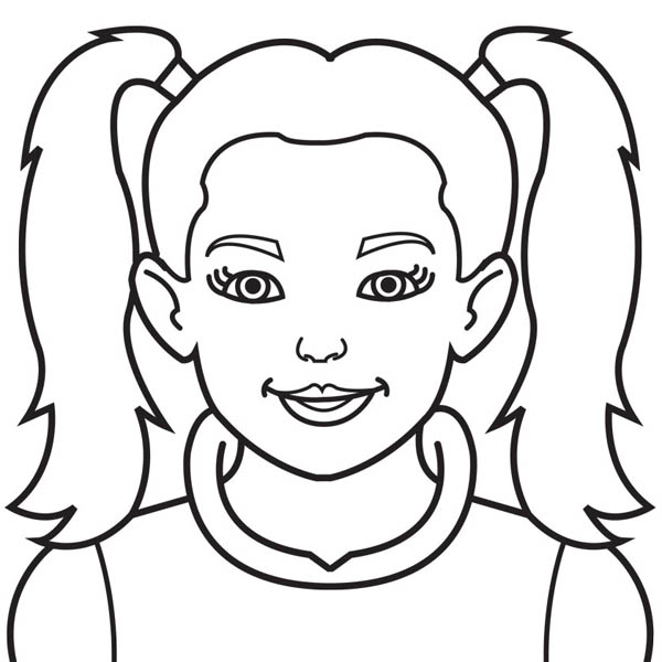 600x600 Girl Giving Smiling Face Coloring Page Coloring Sun