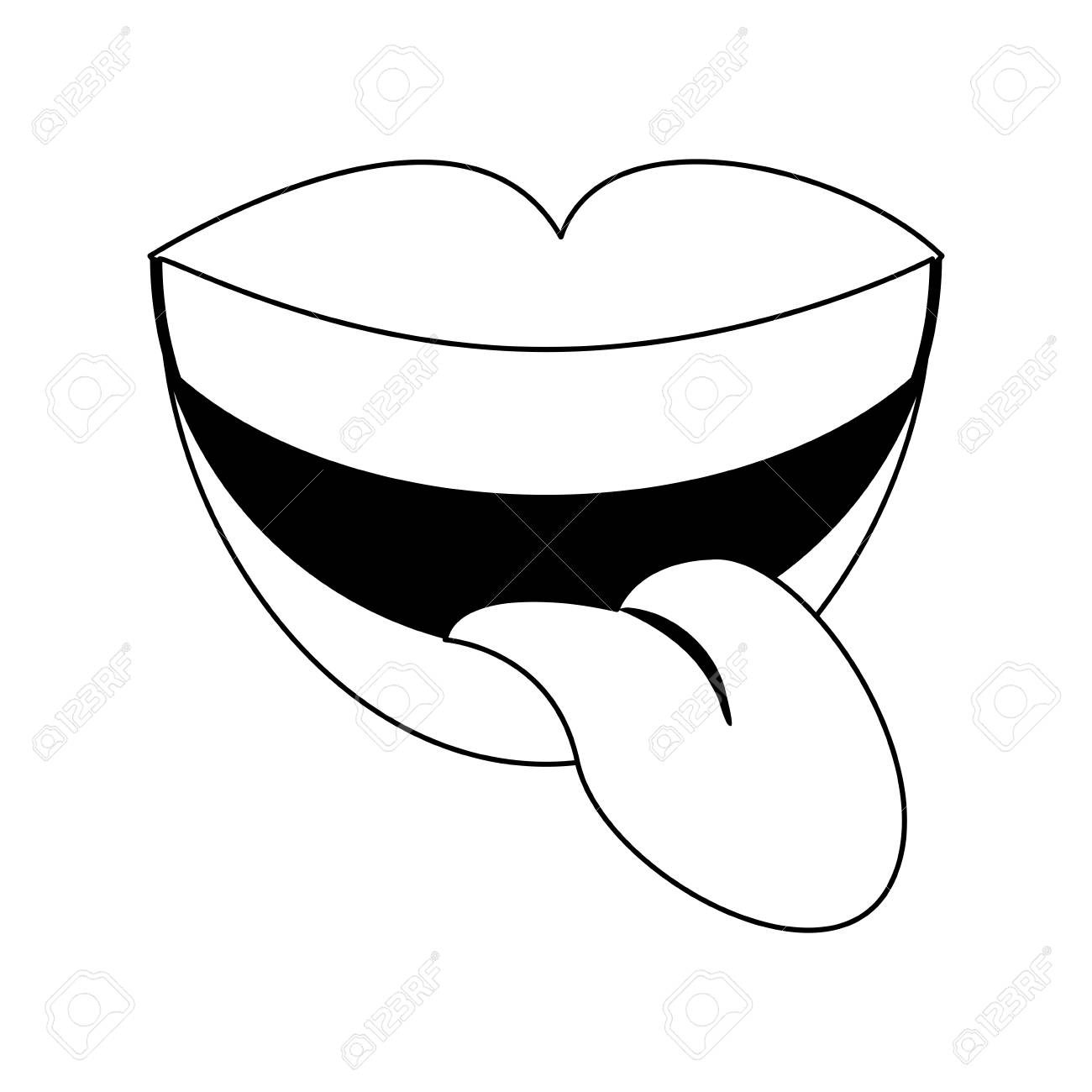 1300x1300 Smiling Mouth With Tongue Out Icon Image Vector Illustration