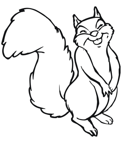 470x480 Smiling Squirrel Coloring Page Free Printable Coloring Pages
