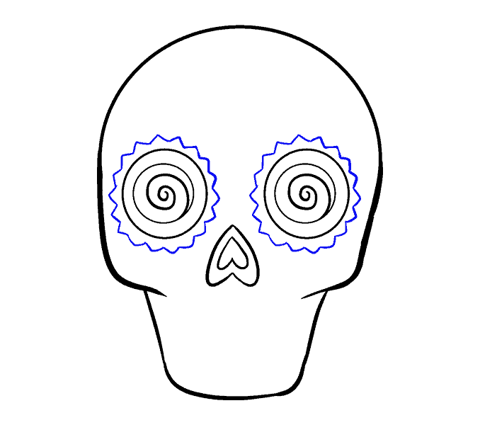 678x600 How To Draw A Sugar Skull Step By Step Tutorial Easy Drawing