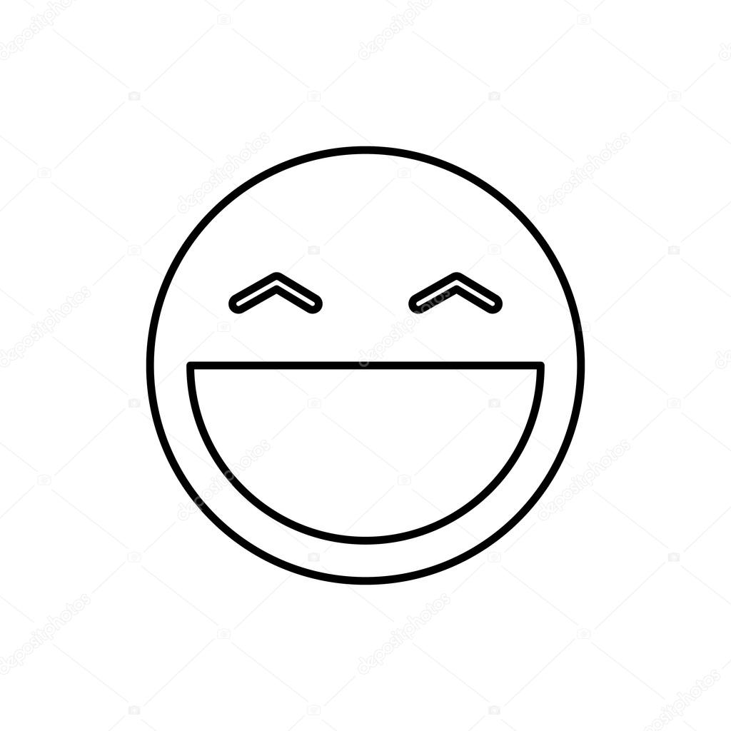 1024x1024 Laughing Emoticon With Open Mouth Icon Stock Vector Ylivdesign