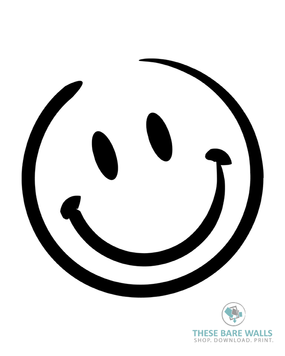 576x720 Smiley Face Printable Wall Art These Bare Walls
