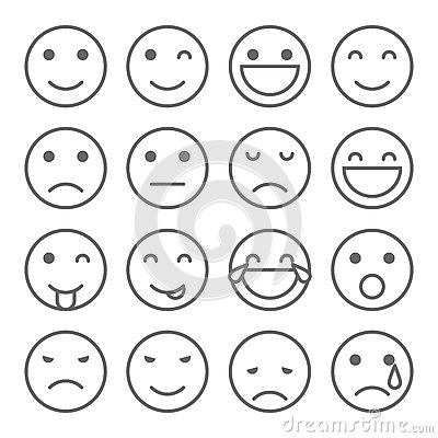 400x400 Emoji Faces Simple Icons Set Emoticons Illustrations 69480677.jpg