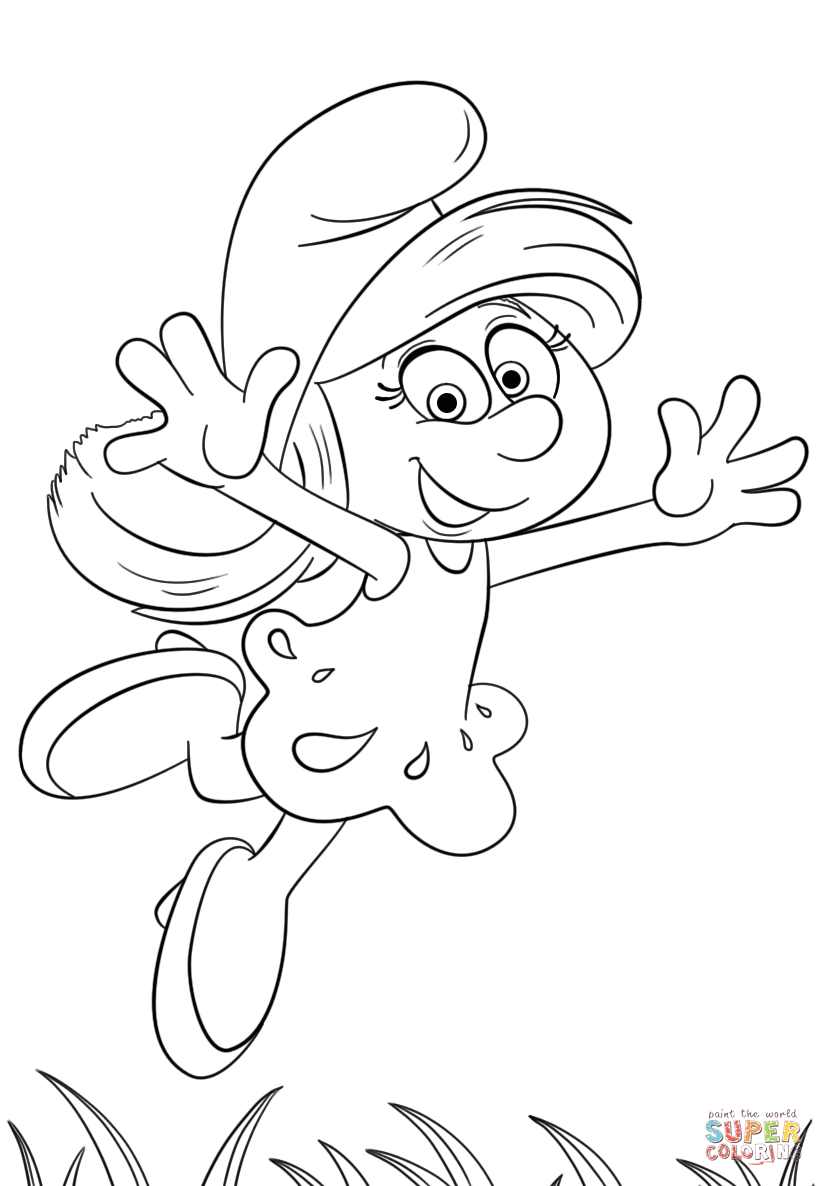 824x1186 Smurfette From Smurfs The Lost Village Coloring Page Free