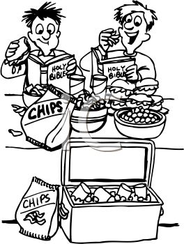 264x350 Boys Eating Snacks White Doing Bible Study