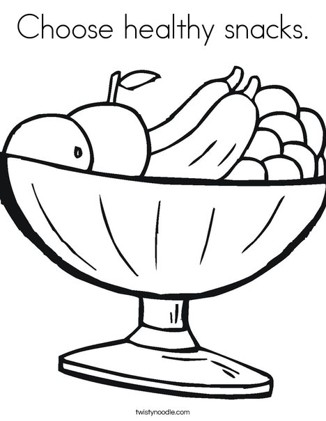 468x605 Choose Healthy Snacks Coloring Page