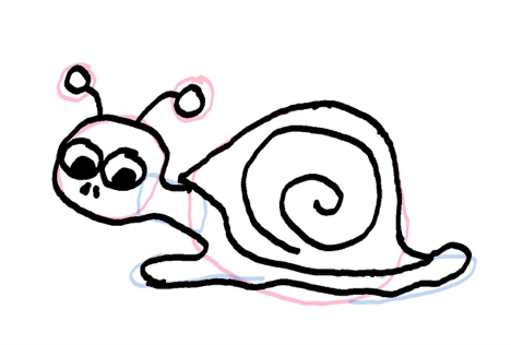 468x316 How To Draw A Cartoon Snail