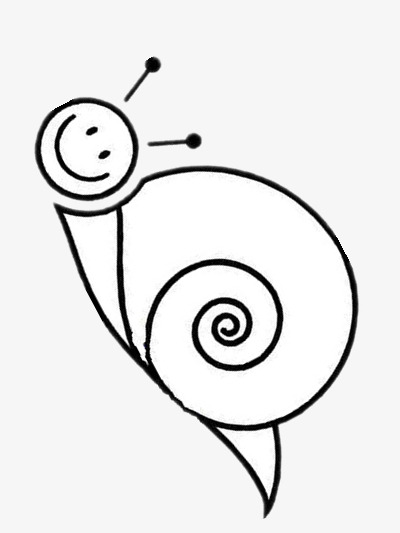 400x533 Simple Snail, Line, Black And White, Small Snail Png Image