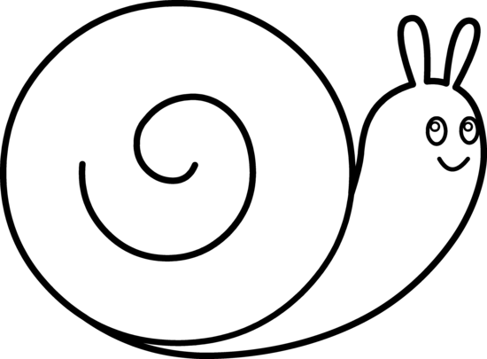 550x405 Cute Snail Coloring Page