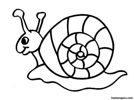 451x338 Printable Coloring Pages Animal Snails For Kids