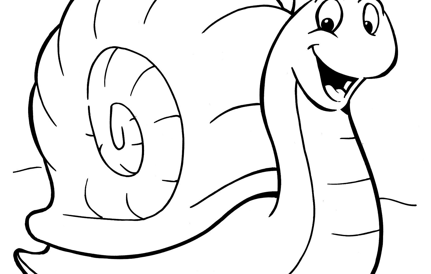 1700x1080 Snail Coloring Pages Drawing Printable Free Cute Animals Shell