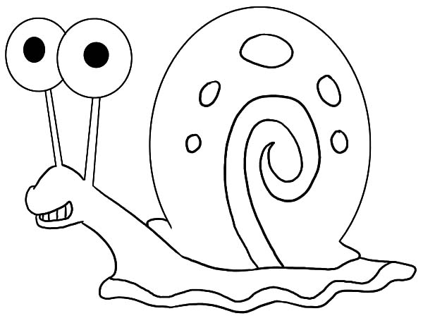 600x458 Gary The Snail Is Smiling Coloring Pages Color Luna