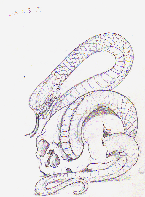 553x750 Tattoo Sketch A Day Snakes March 1st