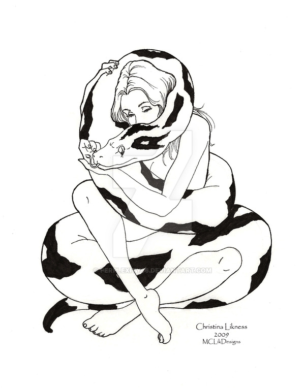 600x764 Snake Girl By Perplexity66