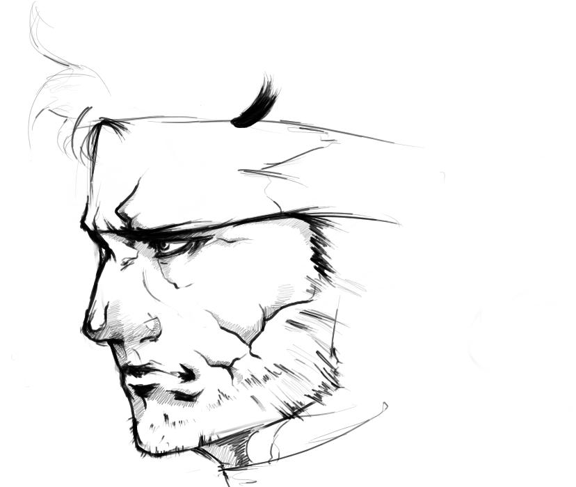 828x700 Solid Snake Sketch By Animixter