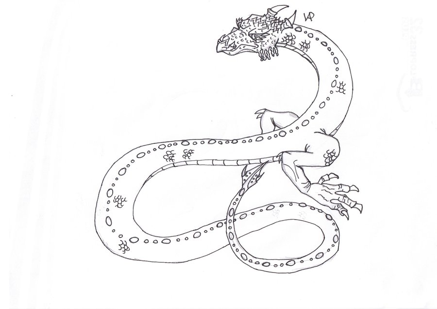 900x636 Asian Snake Dragon Lineart By Svalaw