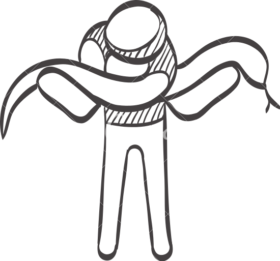 550x513 Sketch Icon Of A Man Holding Snake