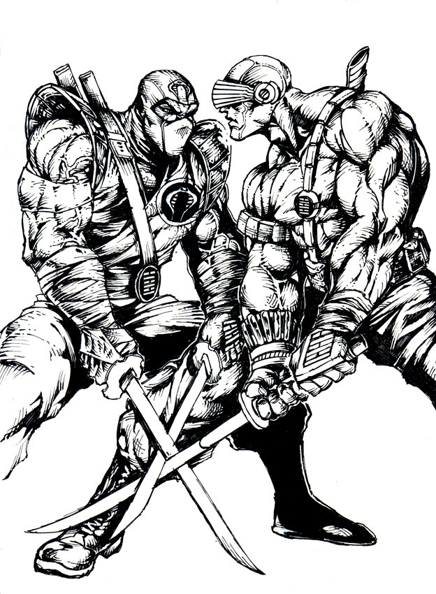 624x850 Snake Eyes Vs Storm Shadow By Heewonlee