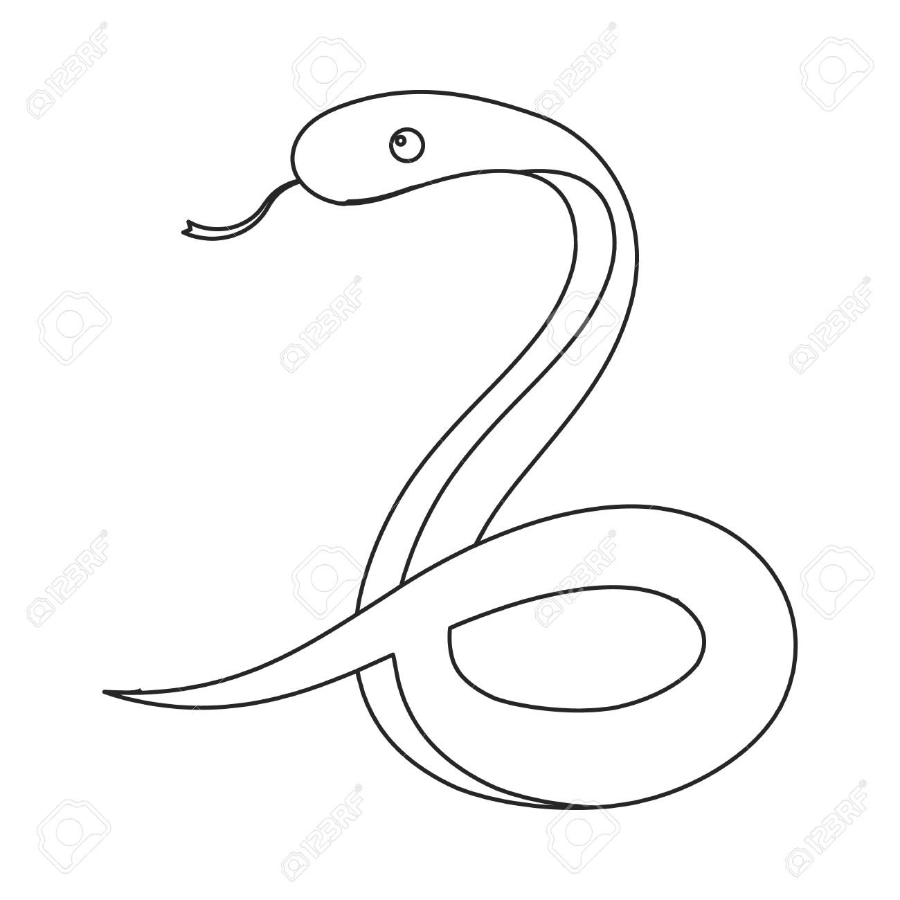 1300x1300 Snake Icon Outline. Singe Animal Icon From The Big Animals Outline