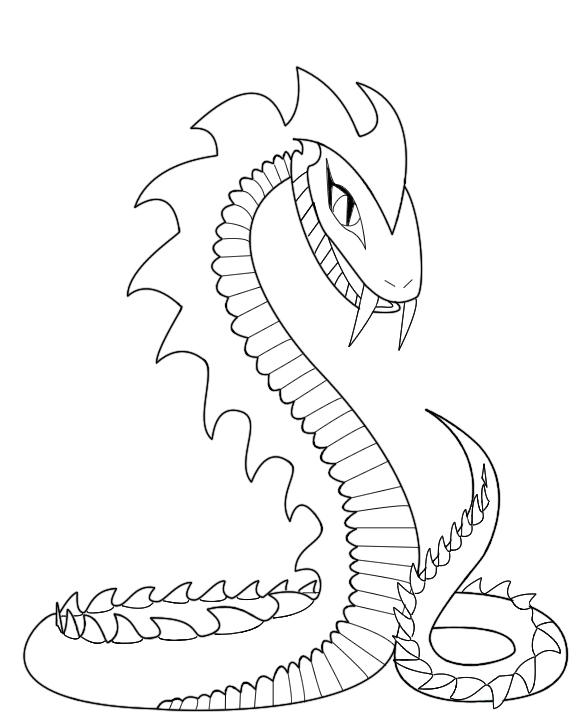 576x716 Demon Snake By Gamerpen