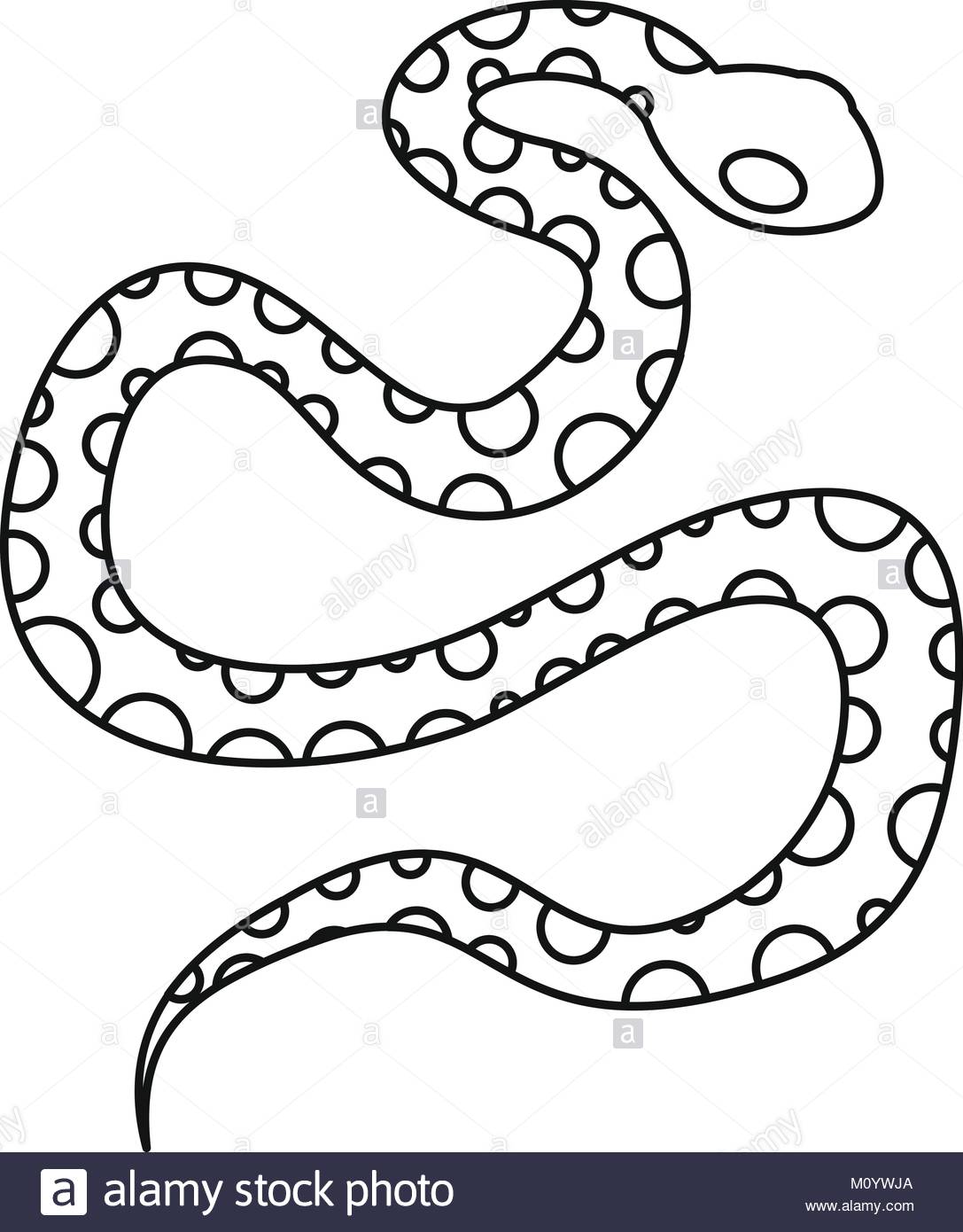 1087x1390 Python Snake Icon, Outline Style Stock Vector Art Amp Illustration