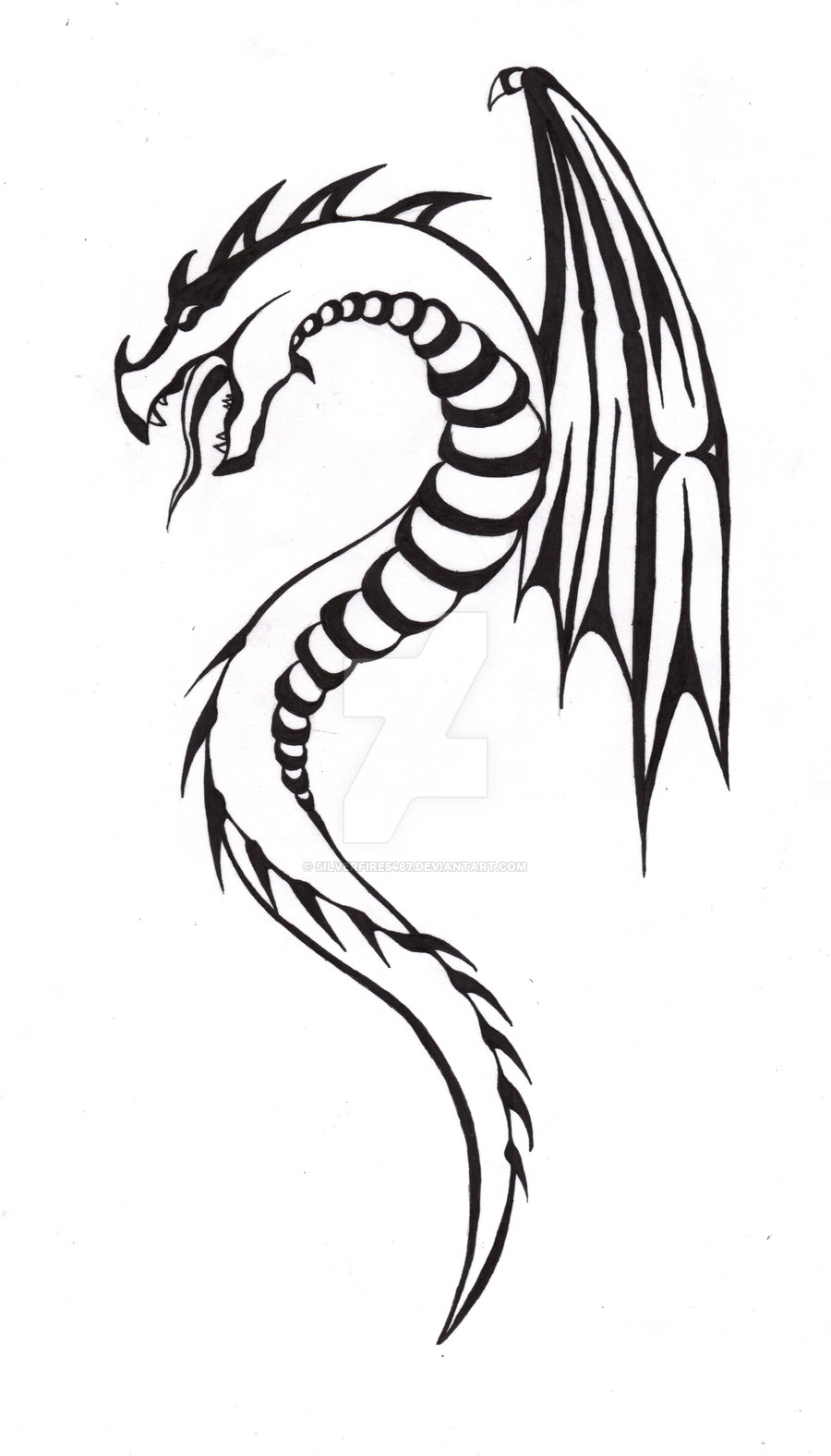 900x1575 Snake Dragon Tattoo By Silverfire5467