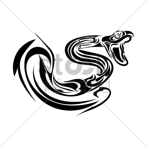 600x600 Snake Tattoo Design Vector Image