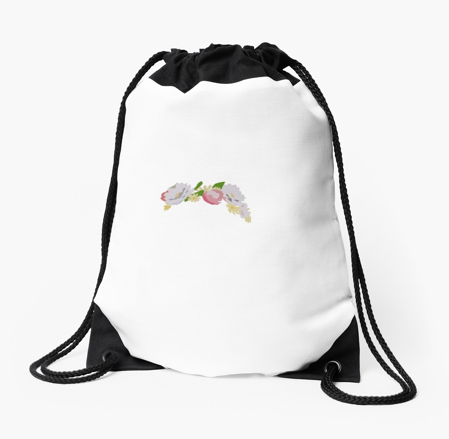1435x1404 The Snapchat Flower Crown Drawstring Bags By Kennabear16 Redbubble