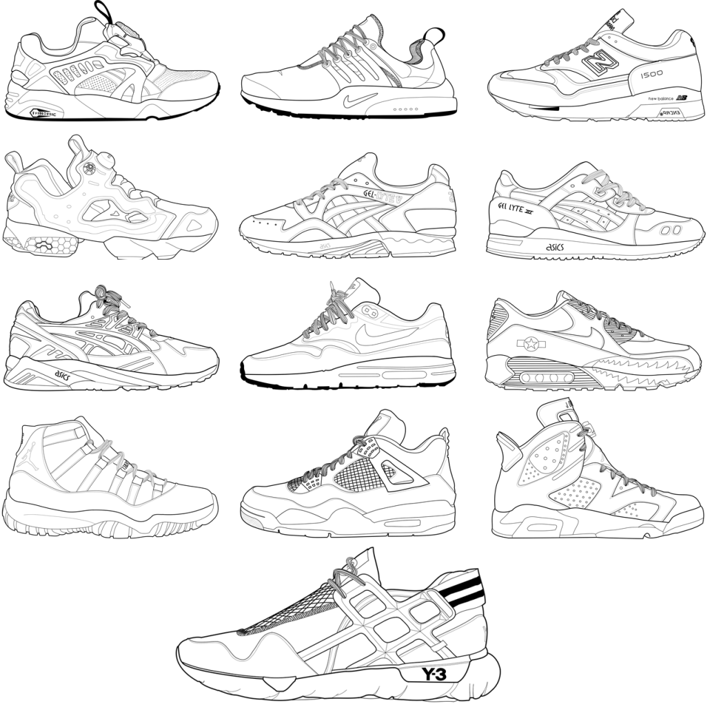 Sneaker Drawing at GetDrawings | Free download