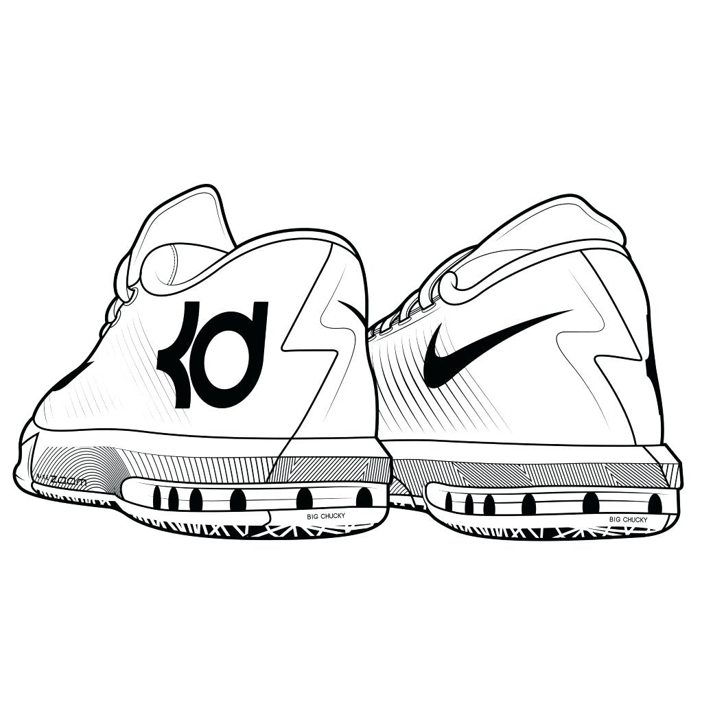 1023x1023 Coloring Lebron Coloring Pages Drawn Sneakers 6 Pencil And