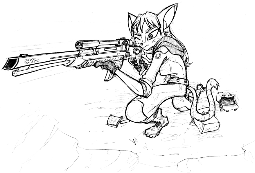 878x598 Sci Fi Sniper By Dreamkeepers