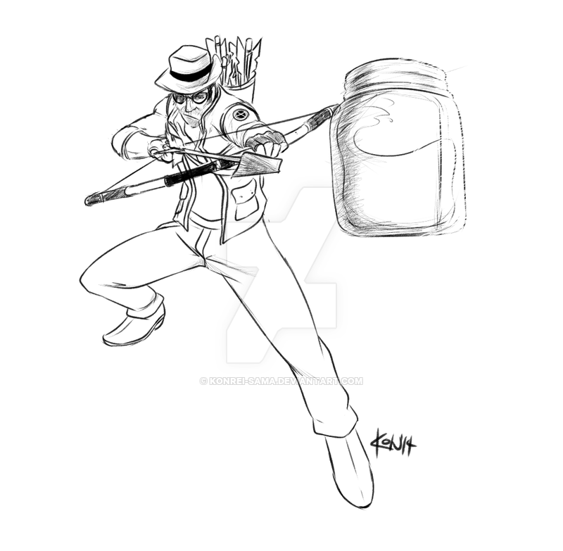 800x783 Tf2 Sniper Commission Sketch By Konrei Sama