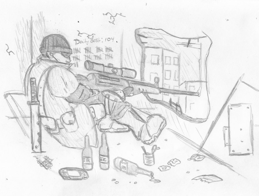900x681 Urban Sniper Sketch By Eightball6219 On Newgrounds
