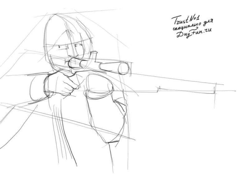 768x576 How To Draw A Shooter Step By Step