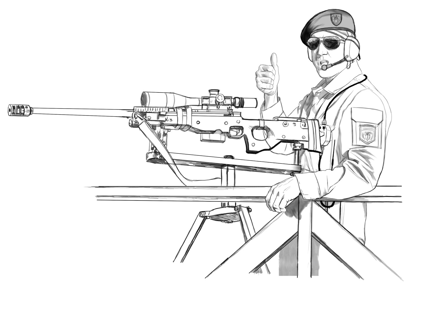 Army Sniper Drawings Easy Sketch Coloring Page | The Best Porn Website
