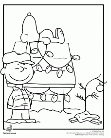 228x284 Charlie Brown And Snoopy Christmas Coloring Page To Pretty Draw