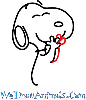 300x350 How To Draw Snoopy