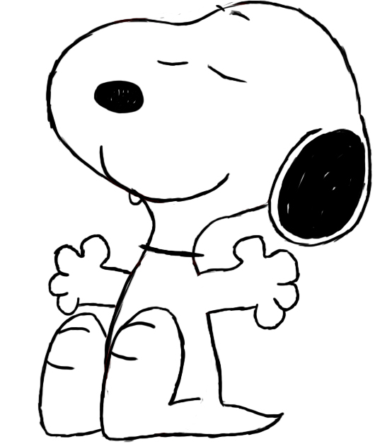530x627 How To Draw Snoopy
