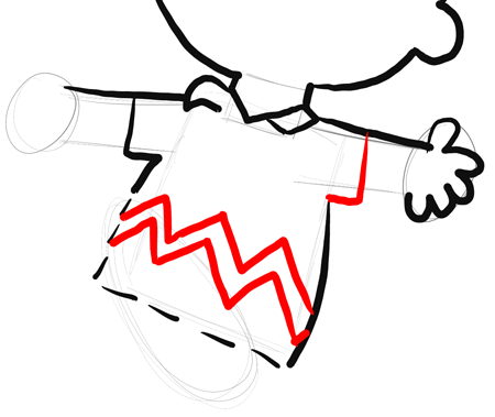 450x379 How To Draw Charlie Brown Dancing With Snoopy From Peanuts Comics