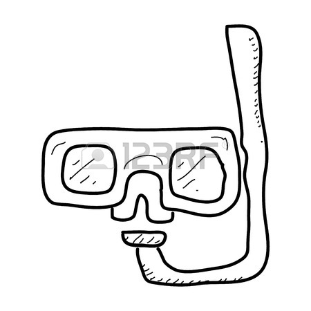 450x450 Simple Hand Drawn Doodle Of A Snorkel Royalty Free Cliparts