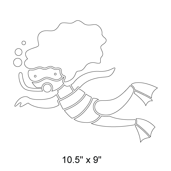 600x600 Girl Stencil