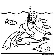 222x227 Snorkeling Line Drawings
