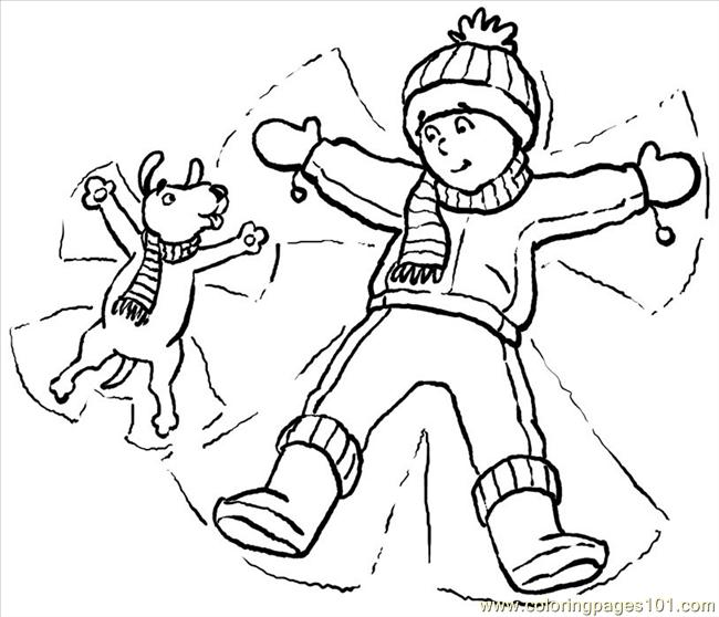 650x558 Snowangels Big Coloring Page