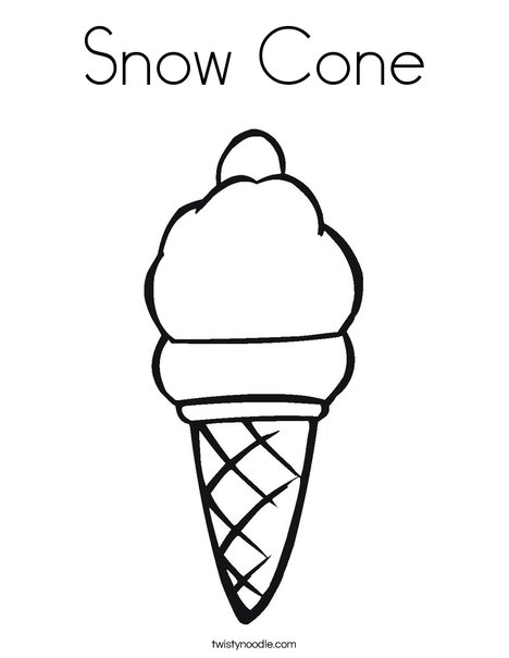468x605 Snow Cone Coloring Page