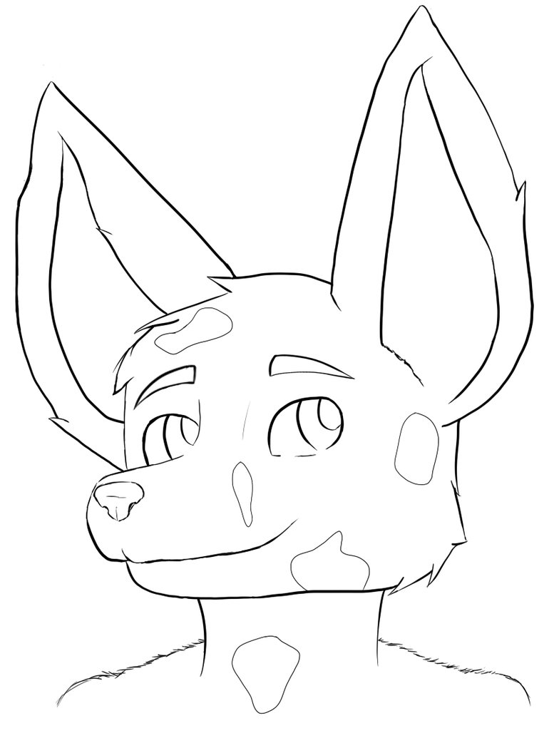 777x1028 Gift] Lineart Of Snowcone The Fennec By Hiko Jm
