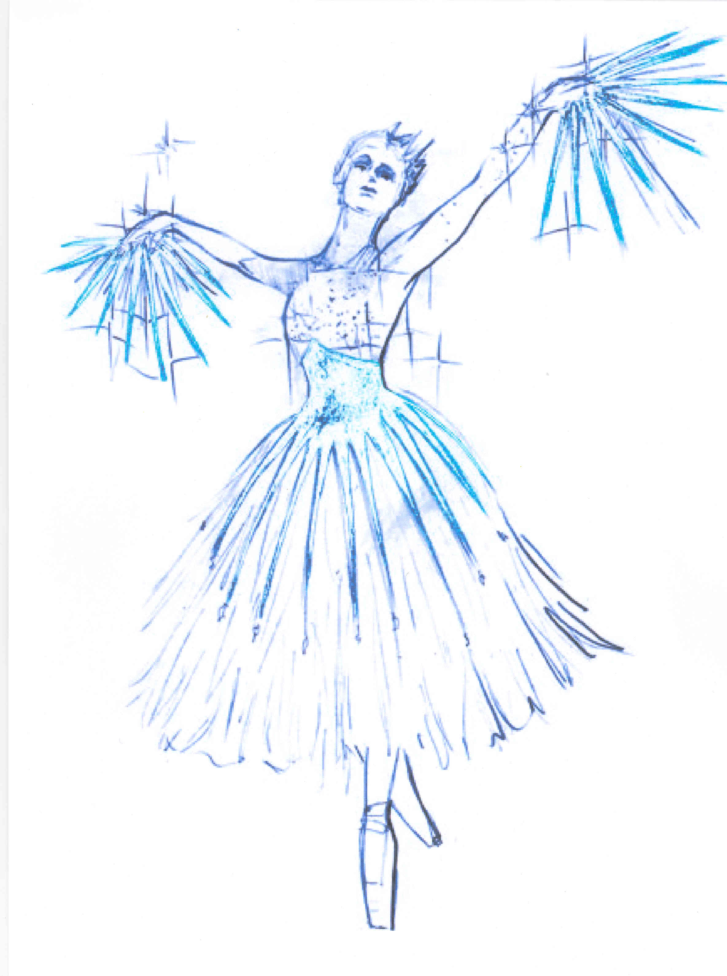 2369x3179 Snow Costume Sketch Rendering Merenneidot,lumi Ja