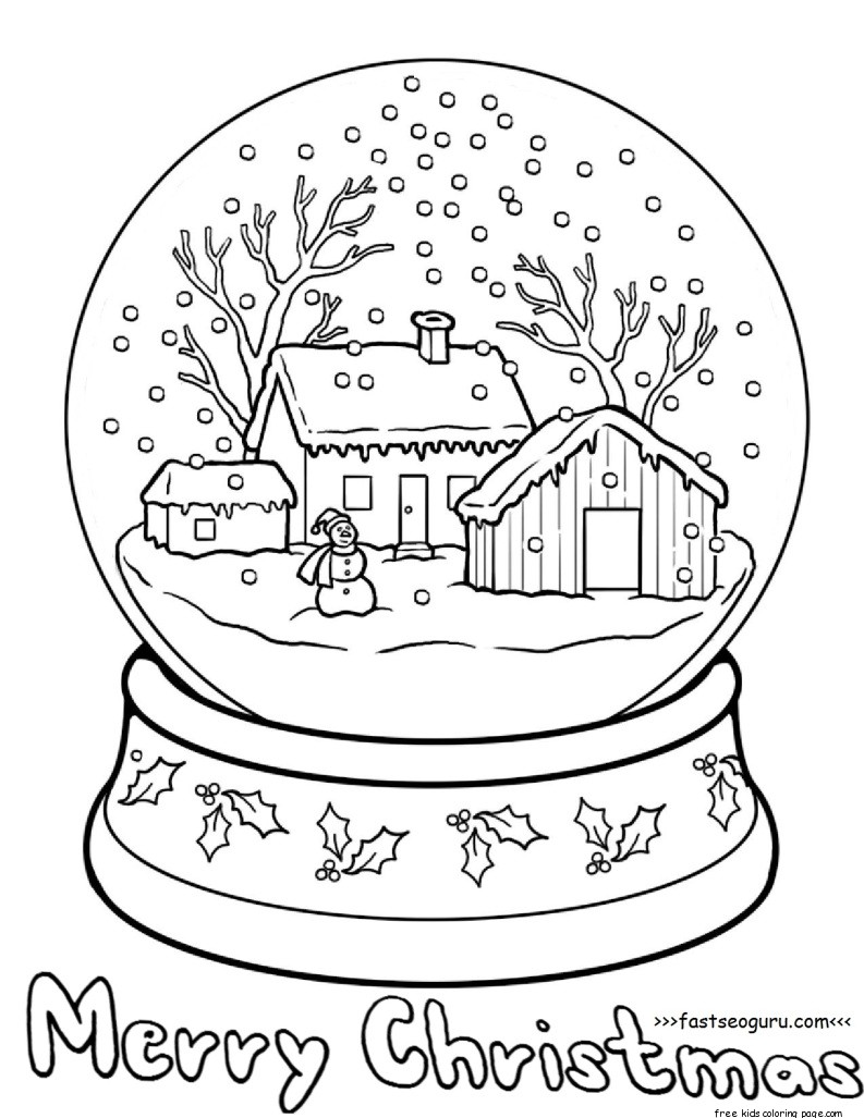 793x1027 Snow Globe Coloring